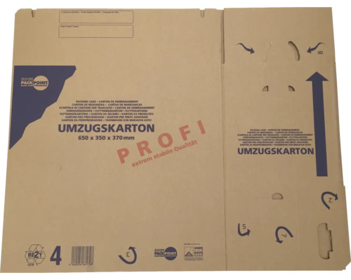 Umzugskarton mit den Maßen 650 x 350 x 370 Millimeter