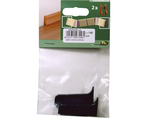 Endstücke für Sockelleisten, zwei Stück in Verpackung