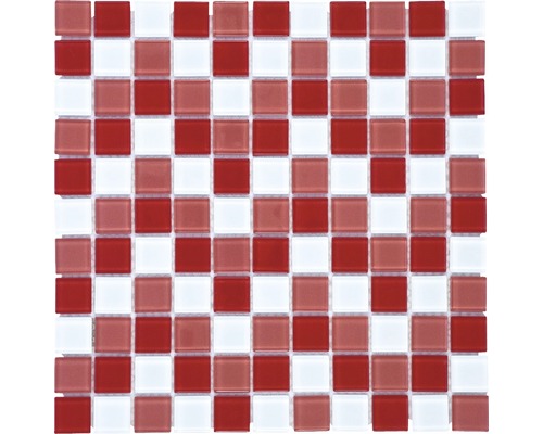 Mosaikfliese aus Glas mit quadratischen Elementen