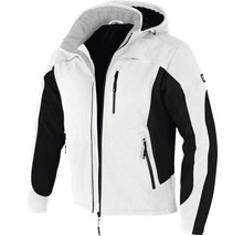 Jacke mit Kapuze, Weiß und Schwarz