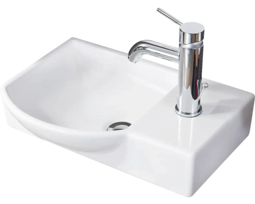 Handwaschbecken Fackelmann links weiß 45x32 cm