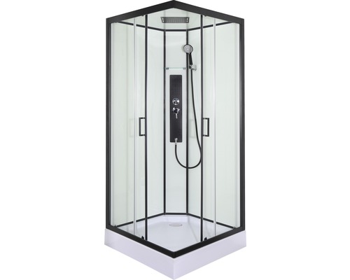 Fertigdusche Sanotechnik Sky 2 CL74 90x90x225 cm schwarz