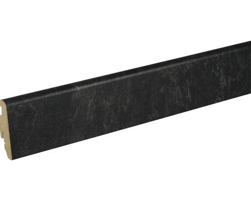 SKANDOR Sockelleiste Black Slate FU60L 19 x 58 x 2400 mm Sockelleiste in Marmoroptik