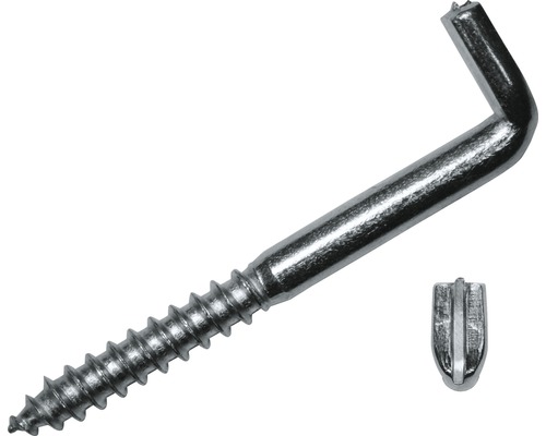 Schraubhaken mit Schlitz, 5,8 x 100 mm, 20 Stück Haken mit Schraubgewinde
