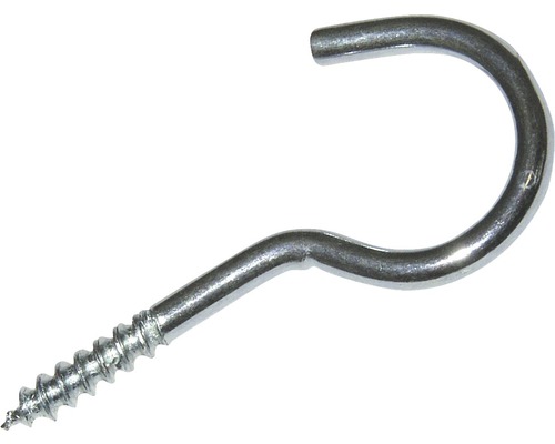 Schraubhaken gebogen, 2,9 x 40 mm, 100 Stück Schraubhaken gebogen, 2,9 x 40 mm, 100 Stück