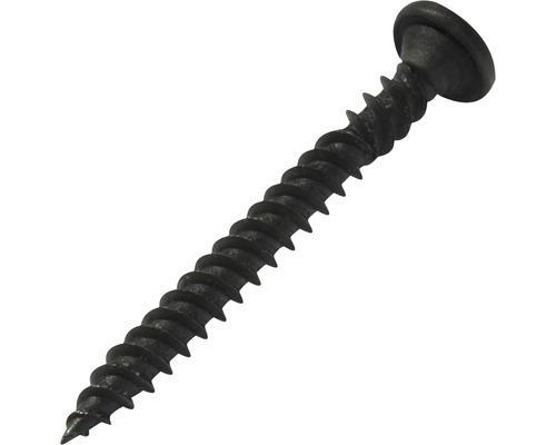 Eine einzelne Metallschraube mit Schraubenkopf