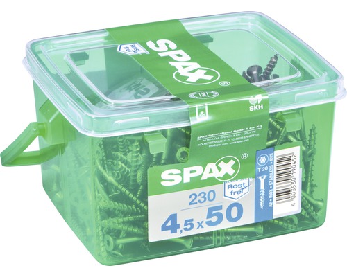 Spax Schrauben 4,5x50 mm im Behälter