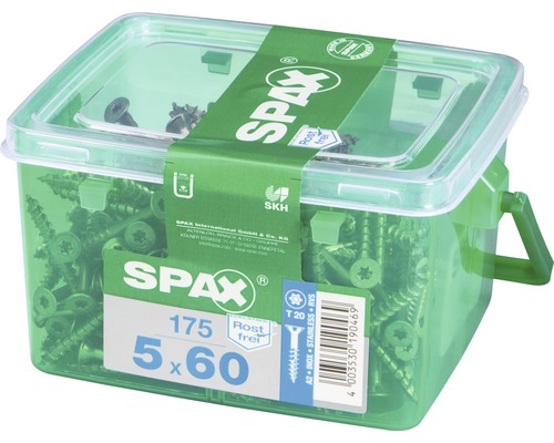 Spax Universalschrauben im transparenten Behälter, 5x60 mm, 175 Stück