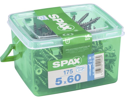 SPAX Universalschrauben 5x60 Millimeter im transparenten Behälter