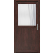Holztür mit Glaseinsatz und Griff