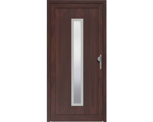 Haustür mit Glaseinsatz und Türgriff