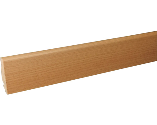 Sockelleiste furniert SU60L Buche 19x58x2400 mm Sockelleiste furniert SU60L Buche 19x58x2400 mm