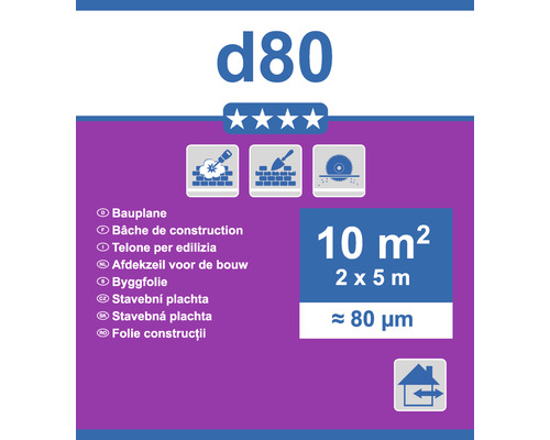 Bauplane d80, 10 Quadratmeter