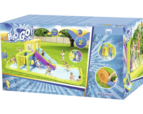 Verpackung einer aufblasbaren Bestway H2OGO! Wasserrutsche mit Pool für Kinder