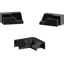Endstücke Form & Style für Schwallleiste schwarz