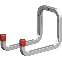 Metallischer Wandhaken mit zwei Aufhängern