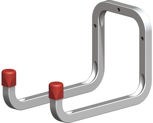 Metallischer Wandhaken mit zwei Aufhängern