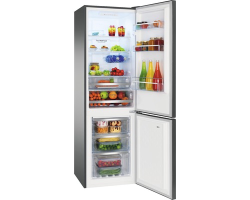 Geöffneter Kühlschrank mit Lebensmitteln