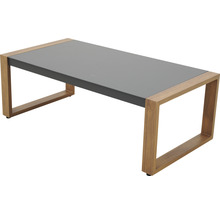 Rechteckiger Couchtisch mit Tischplatte und Holzrahmen