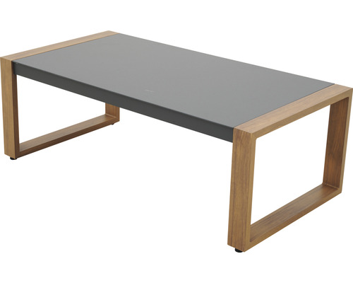 Rechteckiger Couchtisch mit Tischplatte und Holzrahmen