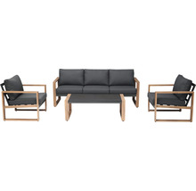 Gartenmöbelset bestehend aus Sofa, zwei Sesseln und Tisch