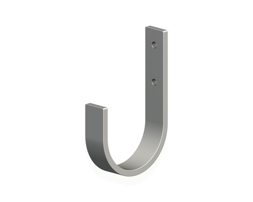 Metallrohrschelle in J-Form mit zwei Befestigungslöchern
