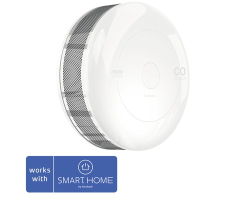 CO Melder Fibaro SMART HOME by hornbach weiß Ø 65 H 28 mm