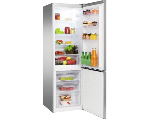 Geöffneter Kühlschrank mit Lebensmitteln