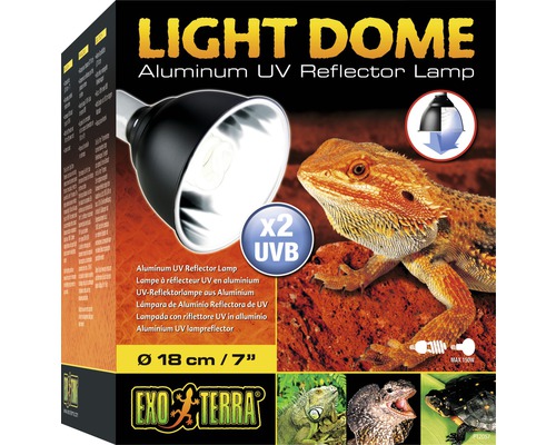 UV-Reflektorlampe Exo Terra Aluminium groß, 18 cm UV-Reflektorlampe Exo Terra Aluminium groß, 18 cm