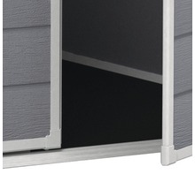Detailansicht einer Gartenbox mit Schiebetür