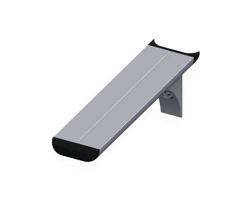 Alfer coaxis®-Regalträger, T 200 x H 51 mm, Aluminium blank