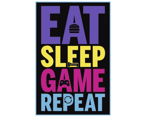 Poster Eat Sleep Game Repeat 61x91,5 cm