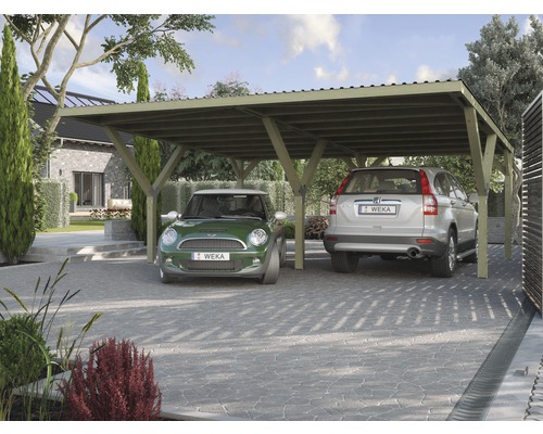 Doppelcarport weka Y 612 594x606 cm kesseldruckimprägniert Doppelcarport weka Y 612 594x606 cm kesseldruckimprägniert