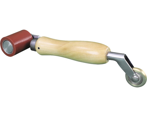 Nahtroller mit Holzgriff und zwei Rollen
