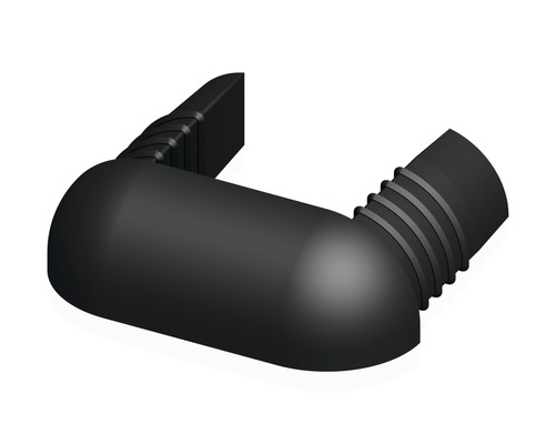 Alfer coaxis®-Abschlusskappe, B 3,55 x H 1,1 x T 0,95 cm, Kunststoff schwarz, 2 Stk.