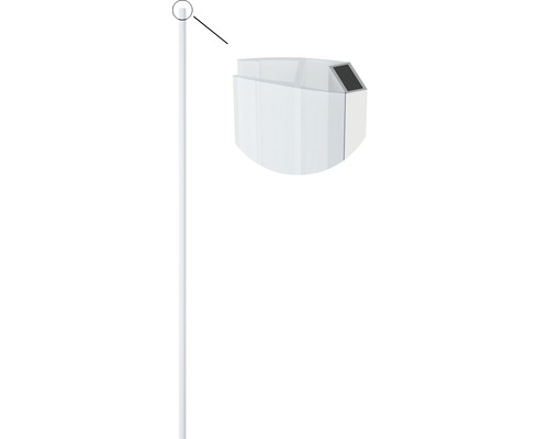 Magnetdichtleiste Form & Style Modena PVC20010-WH weiß matt Weiße Lichtleiste mit Solarpanel