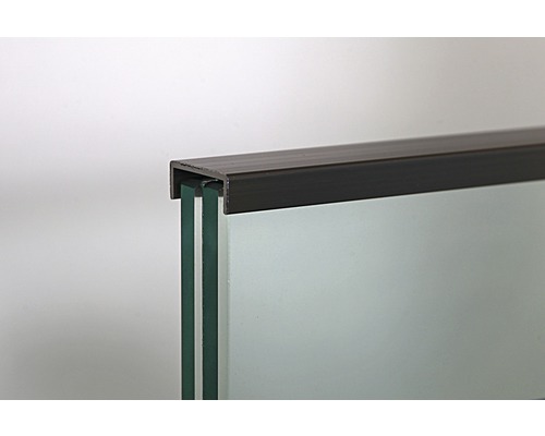 Profil für Glasplatten zur Verwendung im Innenbereich