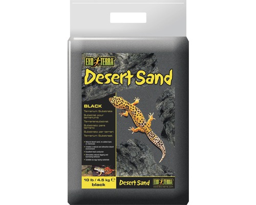 Exo Terra Terrariensubstrat Desert Sand, 4,5 kg, schwarz Exo Terra Wüstensand, Terrarium Bodengrund, 4,5 kg Packung