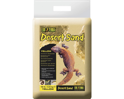 Exo Terra Terrariensubstrat Desert Sand, 4,5 kg, gelb, Exo Terra Wüstensand gelb für Terrarien