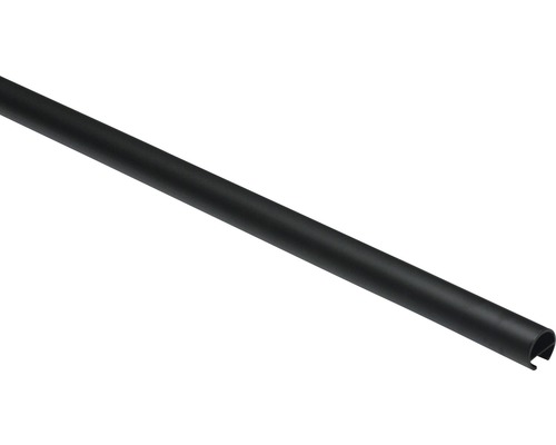Vorhangstange mit Innenlauf I Memphis schwarz 120 cm Ø 16 mm Schlauchprofil zur Abdichtung
