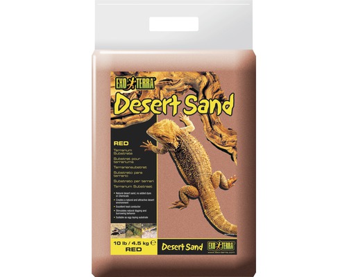 Exo Terra Terrariensubstrat Desert Sand, 4,5 kg, rot Exo Terra Wüstensand, roter Terrarium Bodengrund, 4,5 Kilogramm