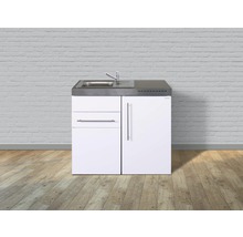 Miniküche Stengel Premiumline MP100S 100x60 cm Becken links weiß glänzend