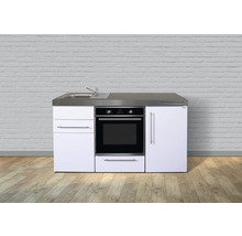Miniküche Stengel Premiumline MPB160 160x60 cm Becken links weiß glänzend
