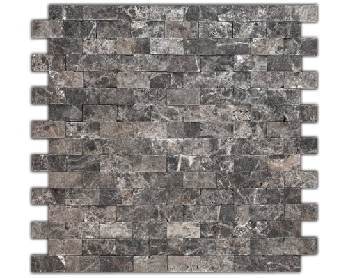 Natursteinmosaik Marron 32,0x32,0 cm braun beige matt Mosaikfliese aus Naturstein für Wand und Boden