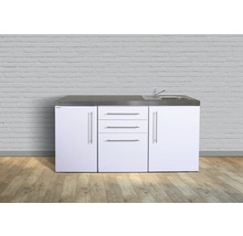 Spülenunterschrank mit Spüle, Armatur, Schubladen und Türen