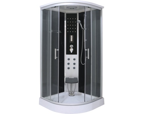Dampfdusche Sanotechnik Relax Quick Line 90x90x215 cmm Komplette Duschkabine mit Sitz, Handbrause und Massagedüsen