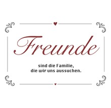 Dekomagnet Freunde sind die Familie 5,5x8,5 cm