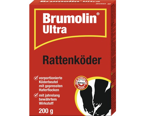 Rattenköder Brumolin Ultra 200 g zur Verwendung in Köderboxen Brumolin Ultra Rattenköder Packung mit 200 Gramm