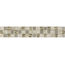 Mosaikfliesen-Matte mit quadratischen Steinen in verschiedenen Optiken
