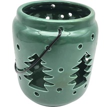 Laterne Weihnachtsbaum Lafiora H 16 cm grün